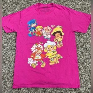 Strawberry Shortcake and Friends Pink T-shirt Sz S
